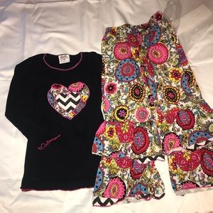 SOLD Ann Loren ruffled pants set